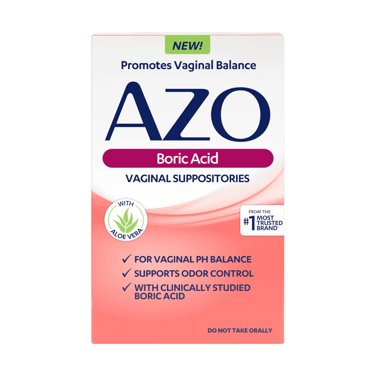Azo Vaginal Suppositories, 600 mg Boric Acid - 30 vaginal suppositories