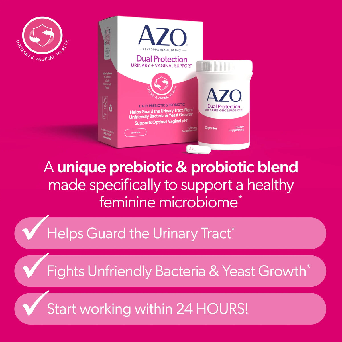 Dual Protection AZO Urinary & Vaginal Support Bundle | Order Probiotics & Prebiotics ...