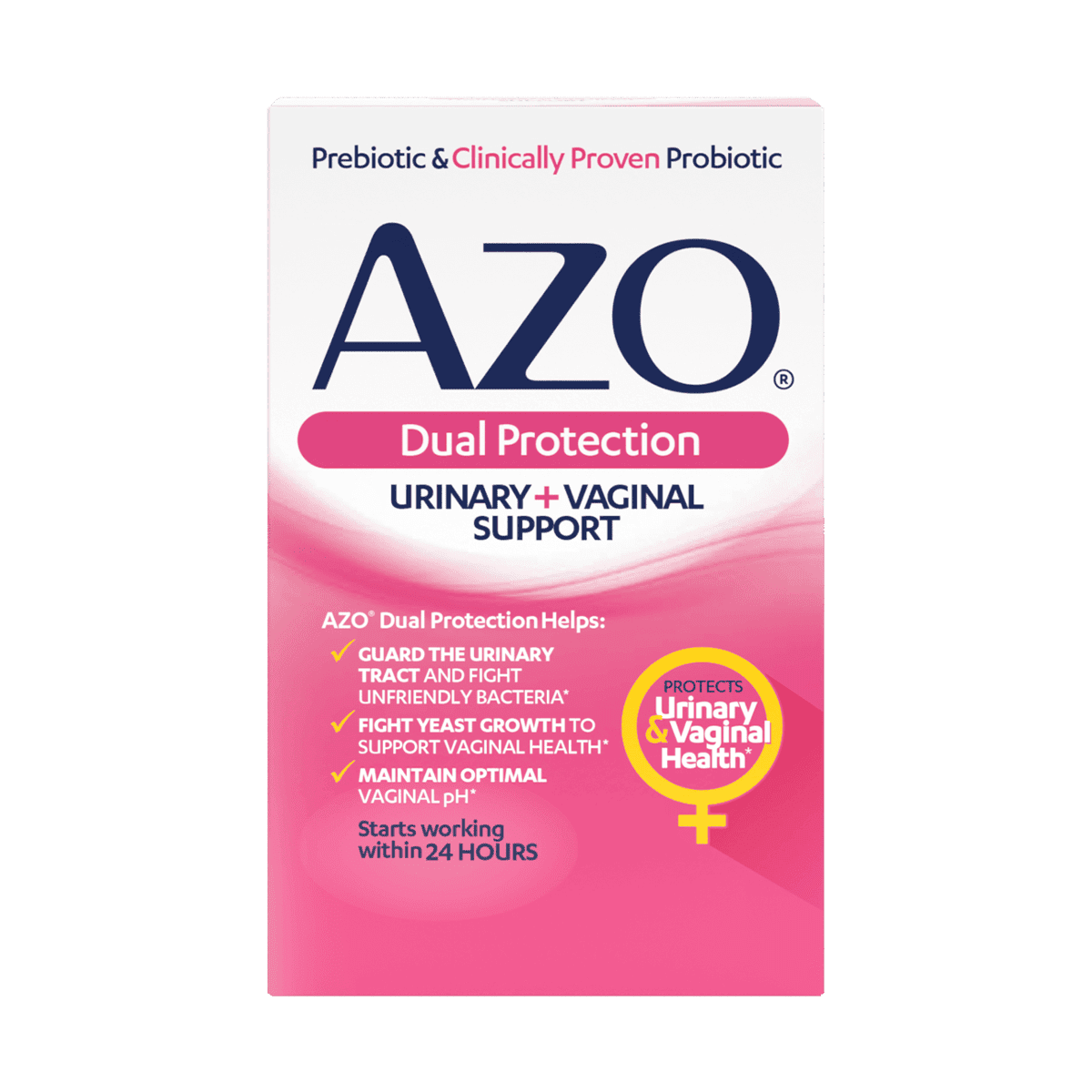 AZO Dual Protection Urinary & Vaginal Support Capsules | Buy Prebiotic ...